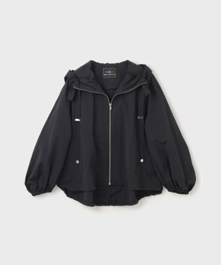 GRACE CONTINENTAL ナイロンバルーンフードジャケット ブラック