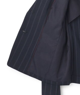 BEIGE， 【セットアップ対応】GEORGE / ウールストライプ テーラードジャケット Navy Stripes