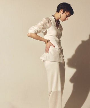 uncrave 【久慈暁子さん着用】シアーニット Iラインスカート オフ