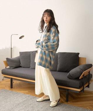 WEGO 【ユニセックス着用ITEM/SMLサイズ展開】チェックネルシャツ 柄6
