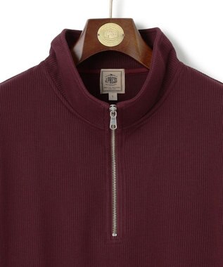 J.PRESS MEN 【J.PRESS PREMIUM JERSEY】ハーフジップ トレーナー ワイン系