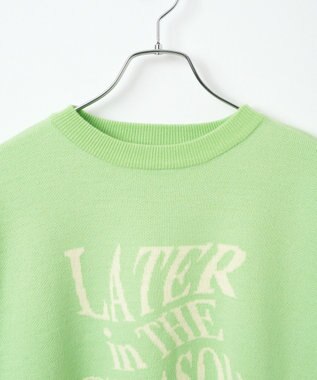 WEGO ウェーブロゴジャガードニットプルオーバー グリーン