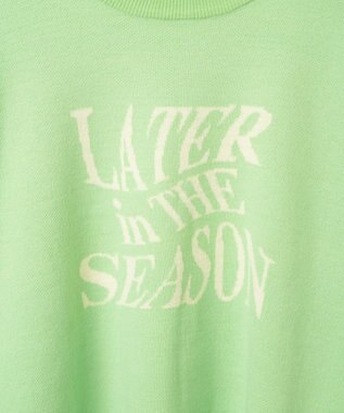 WEGO ウェーブロゴジャガードニットプルオーバー グリーン