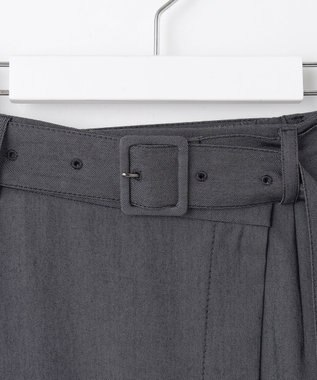 自由区 L 【カタログ掲載・接触冷感・UVカット・洗える】デニムライクボトムフレア スカート インディゴ