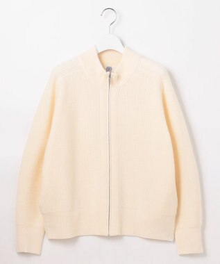 J.PRESS LADIES 【洗える】CAT ジップアップブルゾン ニット オフ系