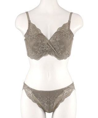 San-ai Resort（三愛水着楽園） 【新レース】カシュクール脇高ブラセット 【northerly】 チャコール