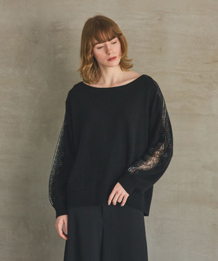 GRACE CONTINENTAL レーススリーブトップ