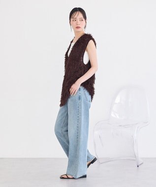 earth music&ecology フェザージャガードベスト Brown