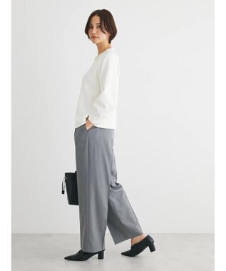 Green Parks パール付ポンチカットプルオーバー Off White