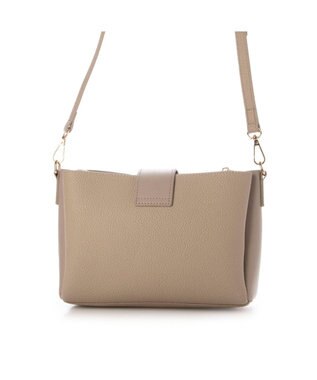 UNBILLION カシュカシュ cachecache / 横型3つ口ショルダーバッグ ベージュ
