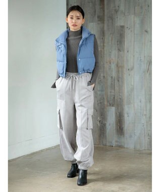 Green Parks ・Ｐｅｔｉｔ　Ｆｌｅｕｒ　ボトルネックリブニット Charcoal Gray