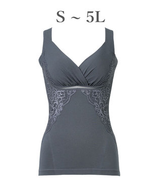 BRADELIS New York 【BRADELIS NewYork peace】綿混キャッチャーカップレースブラキャミ25 ノンワイヤー 補正下着 補整 カップ付き ブラトップ ボディシェイパー
