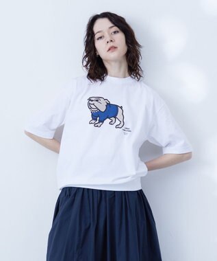 【UNISEX】ブルドッグプリントTシャツ