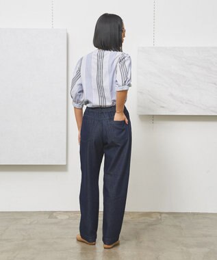 J.PRESS YORK STREET 【WOMEN】ソフトワイドデニム パンツ ネイビー系