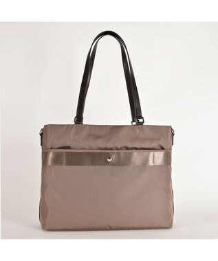 LA BAGAGERIE コーデュラ×リサイクルレザー　スクエアトート ベージュ