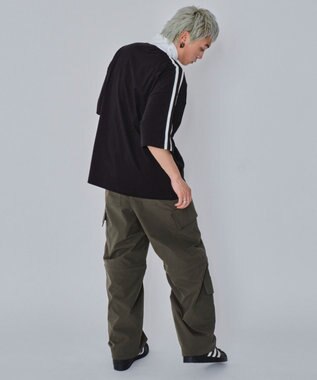 WEGO 【ユニセックス着用ITEM/MLサイズ展開】ヘビーウェイトハーフジップT（SS） ブラック