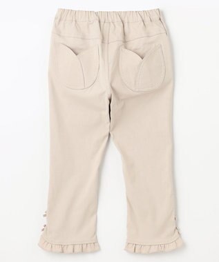 ANY KIDS フリル カプリ パンツ ベージュ