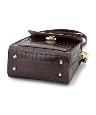 23区 【VERY掲載】エンボス ミニ ショルダーバッグ ダークブラウン系