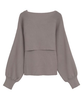 earth music&ecology 【WEB限定】リボンニットアンサンブル Mocha