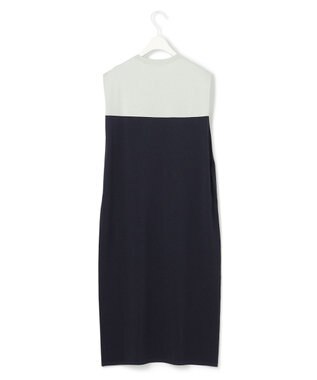 ICB L 【WEB限定カラーあり・接触冷感・UVケア・洗える】 シンセティックハイゲージ ワンピース アイスグレー×ネイビー系