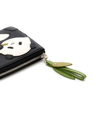 IBIZA アニマーダ　牛革　L字ファスナー財布（パンダ） 黒