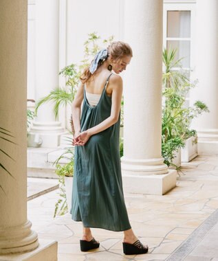 San-ai Resort（三愛水着楽園） 【SALE】マキシワンピース　M　【Coral veil（コーラルヴェール）】 グリーン