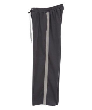 Green Parks サイドラインセンターシム入りスウェットパンツ Charcoal Gray