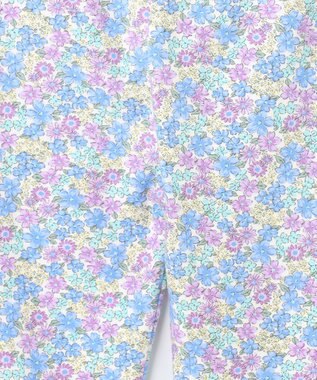 ANY KIDS フラワ ープリント レギンス サックスブルー×小花