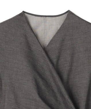 BEIGE， 【S-size】POMEGRANATE / カシュクールブラウス Chambray Black