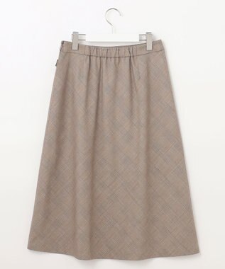 J.PRESS LADIES T/R/Wグレンチェック スカート ブラウン系3