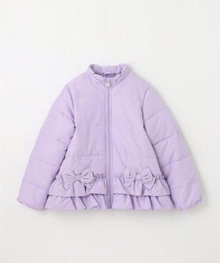 ANY KIDS 【洗濯機OK】中綿リボンコート ラベンダー