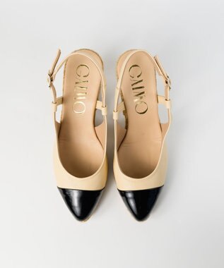 gaimo 【GAIMO/ガイモ】バックストラップウエッジパンプ/VELIA ブラックタン