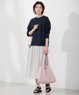 J.PRESS LADIES 【WEB限定】 ダンボールニットジャージー カットソー ネイビー系