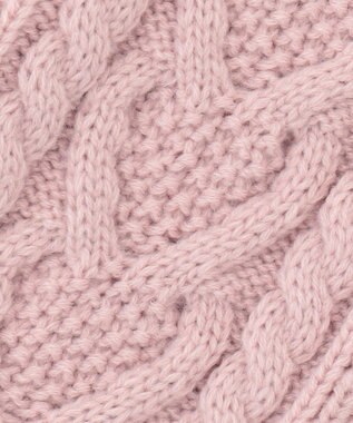 ANY KIDS ケーブルニットマフラー ピンク