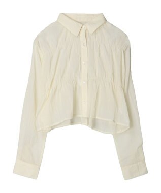 earth music&ecology シャーリングシャツ Ivory