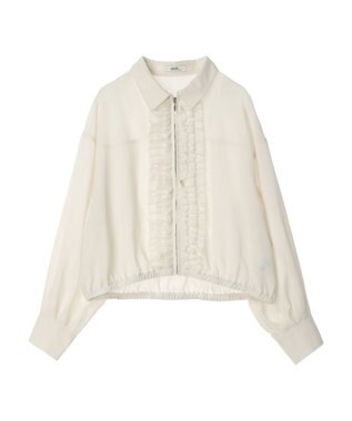 earth music&ecology フリルシャツ Off White