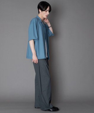 WEGO 【セットアップ対応】TRオープンカラーシャツ（SS） サックス