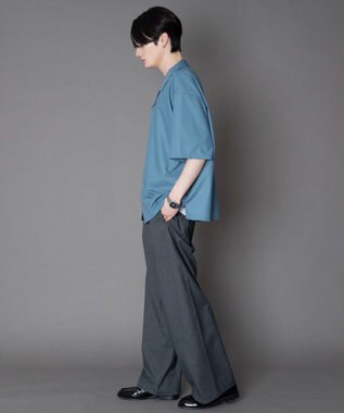 WEGO 【セットアップ対応】TRオープンカラーシャツ（SS） サックス