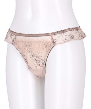 AMPHI Ｔバックショーツ 【BRAGENIC ブラジェニック 盛り胸タイプ】 BMI446とペア アウターにひびきにくい(後ろ裾) ソング ショーツ PMI546 アンフィ／ワコール ピーチ