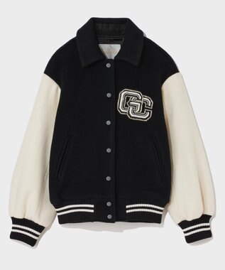 GRACE CONTINENTAL バーシティembジャケット ブラック