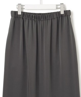 23区 【撥水加工/洗える】スムースサテン Iライン スカート グレー系
