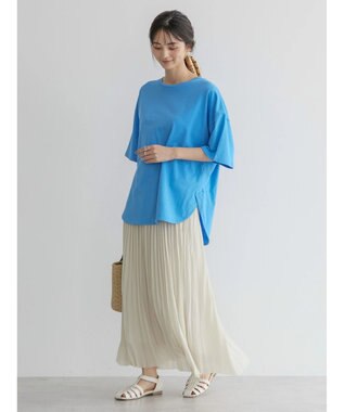 AMERICAN HOLIC 抗菌防臭ラウンドテールカットプルオーバー Blue