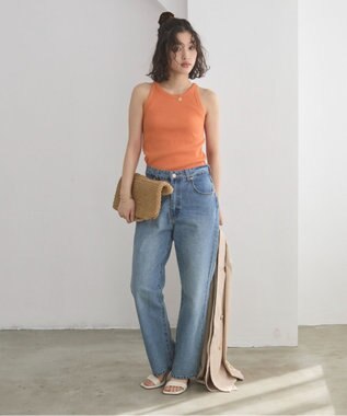 WEGO 【ANGIE VINTAGE/SMLサイズ展開】カップ付きアメスリタンク オレンジ