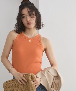 WEGO 【ANGIE VINTAGE/SMLサイズ展開】カップ付きアメスリタンク オレンジ