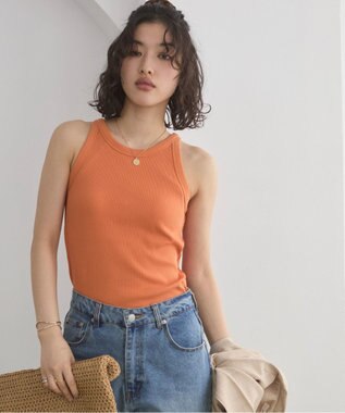 WEGO 【ANGIE VINTAGE/SMLサイズ展開】カップ付きアメスリタンク オレンジ