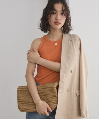 WEGO 【ANGIE VINTAGE/SMLサイズ展開】カップ付きアメスリタンク オレンジ