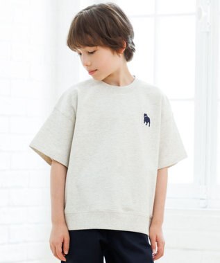 J.PRESS KIDS 【140-170cm】バックブル ミニ裏毛 半袖トレーナー アイボリー系