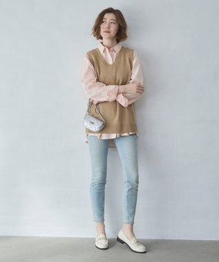 WEGO 【2026春夏】ベーシックニットベスト ベージュ
