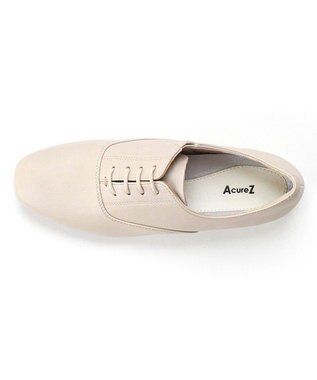 AcureZ レースアップフラットシューズ「母趾にやさしいカジュアルタイプ」 アイボリー