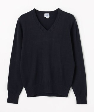 J.PRESS KIDS 【140-170cm】Vネック プルオーバー ニット ネイビー系